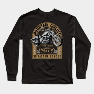 Retro Smoky Mountains Motorcycle Ride Long Sleeve T-Shirt